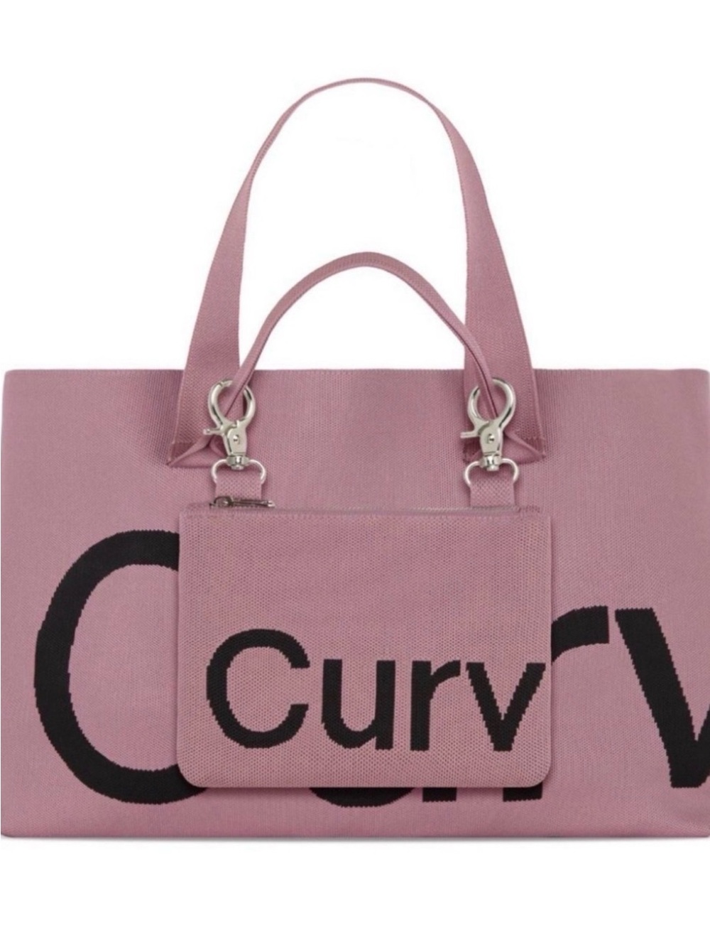 CURVES By Sean Brown Pink Tote with Mini Pouch (PINK)